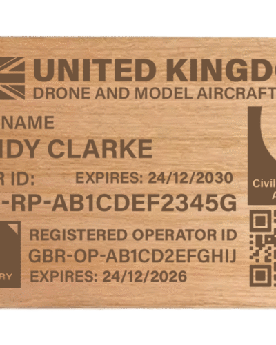 Wooden NFC Drone ID Card